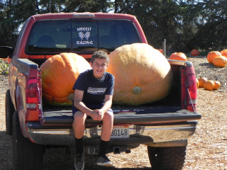 Giant Pumpkin and proper sized truck